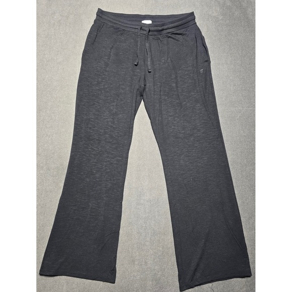 Tommy John Lounge Pants Womens Size L Soft Drawstring Wide Leg Gray Flair - Picture 1 of 7